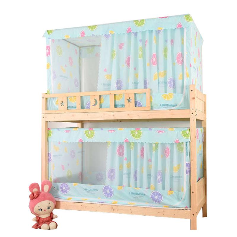 大学生床帘蚊帐一体式宿舍上铺伸缩支架90x190三门两用遮光防尘顶