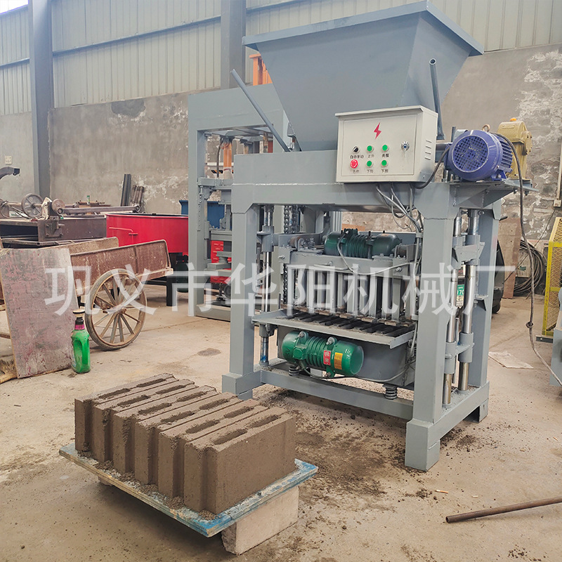空心砖机小型水泥制砖机设备半自动免烧压砖机 砌块砖机