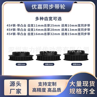 同步带轮XL60齿钢黑齿宽11/14型内孔5635810121516齿形带同步轮XL