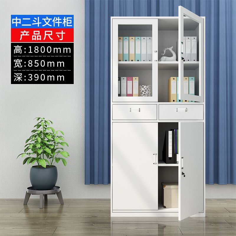 办公室铁皮文件柜财务会计带锁凭证柜档案柜抽屉矮柜储物柜更衣柜