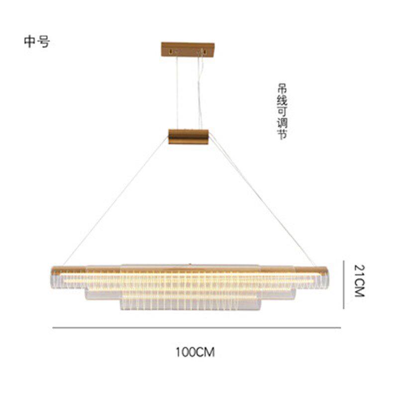 后现代设计师个性艺术导光轻奢长条玻璃餐厅吊灯酒店前台创意吊灯