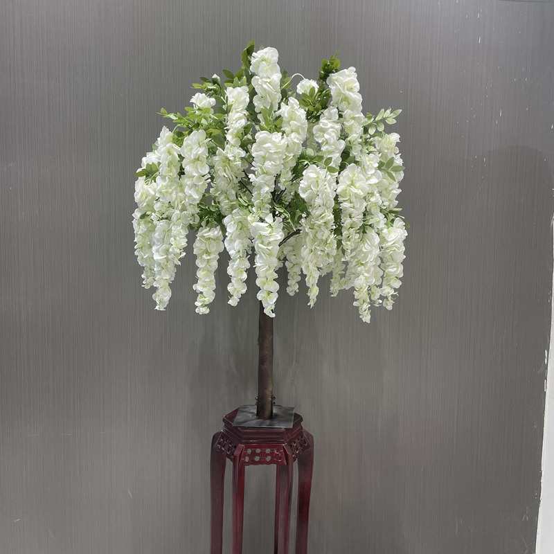 仿真紫藤树垂吊花树室内外大型装饰树广场酒店大堂成列摆件假树