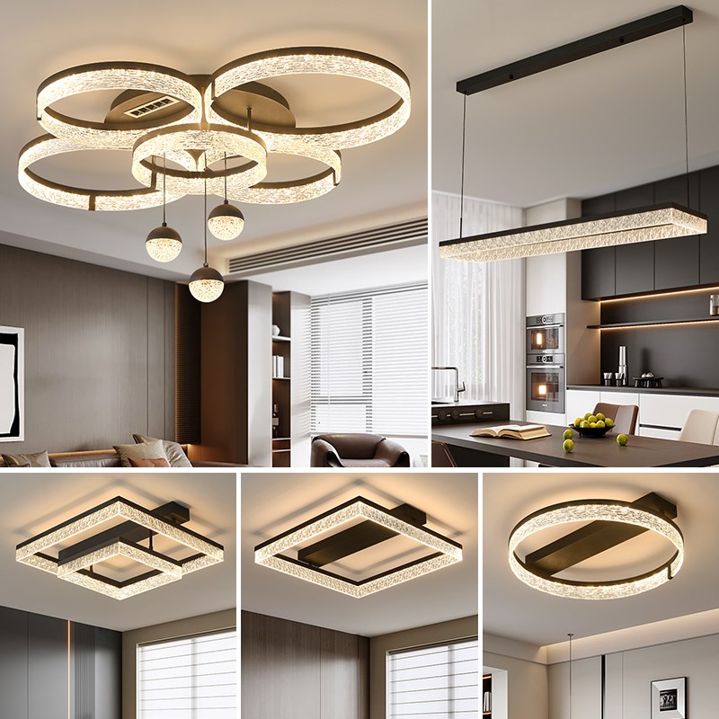 客厅吊灯意式极简轻奢高级感大厅主灯202J5新款全屋灯具客厅灯套