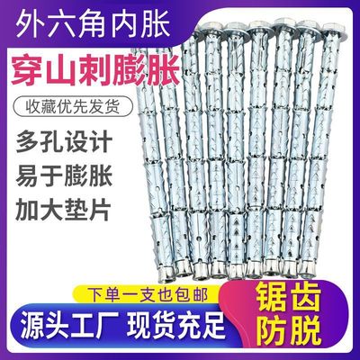 穿山刺膨胀螺丝大全空心砖泡沫z砖专用膨胀螺栓挂钩吊环鱼鳞膨胀