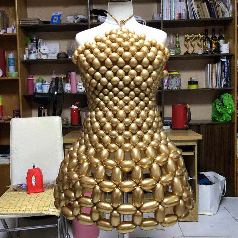 金属长条气球 铬金魔术气球260小太子型编制小动物 小丑气球