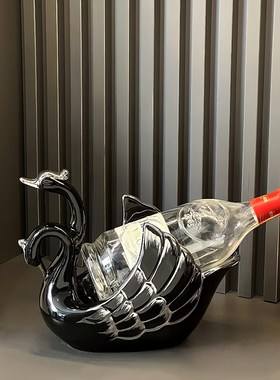 红酒架摆件天鹅客厅酒托高级x感轻奢风高档大气酒柜装饰品乔迁礼