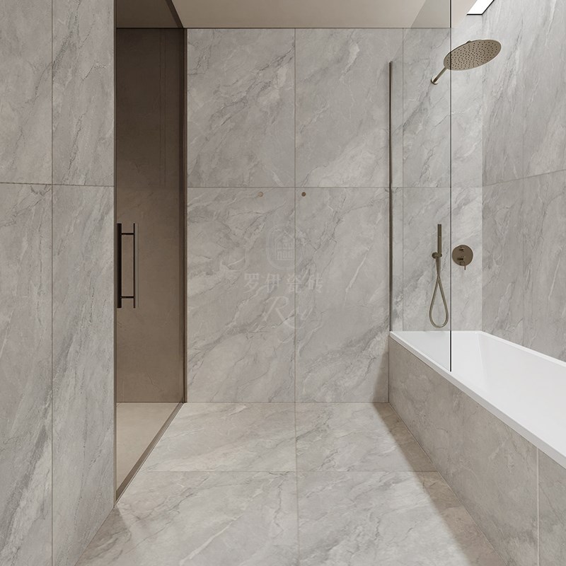 高级静奢风格别墅灰色客餐厅v大板瓷砖浴室防滑地砖厨房卫生间墙