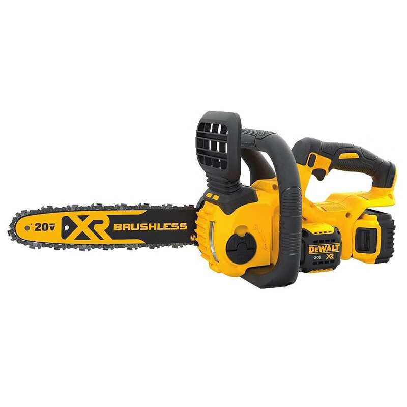 得伟DCM565无刷电机12寸300mm电链锯园林园艺木材切割机充电式20V