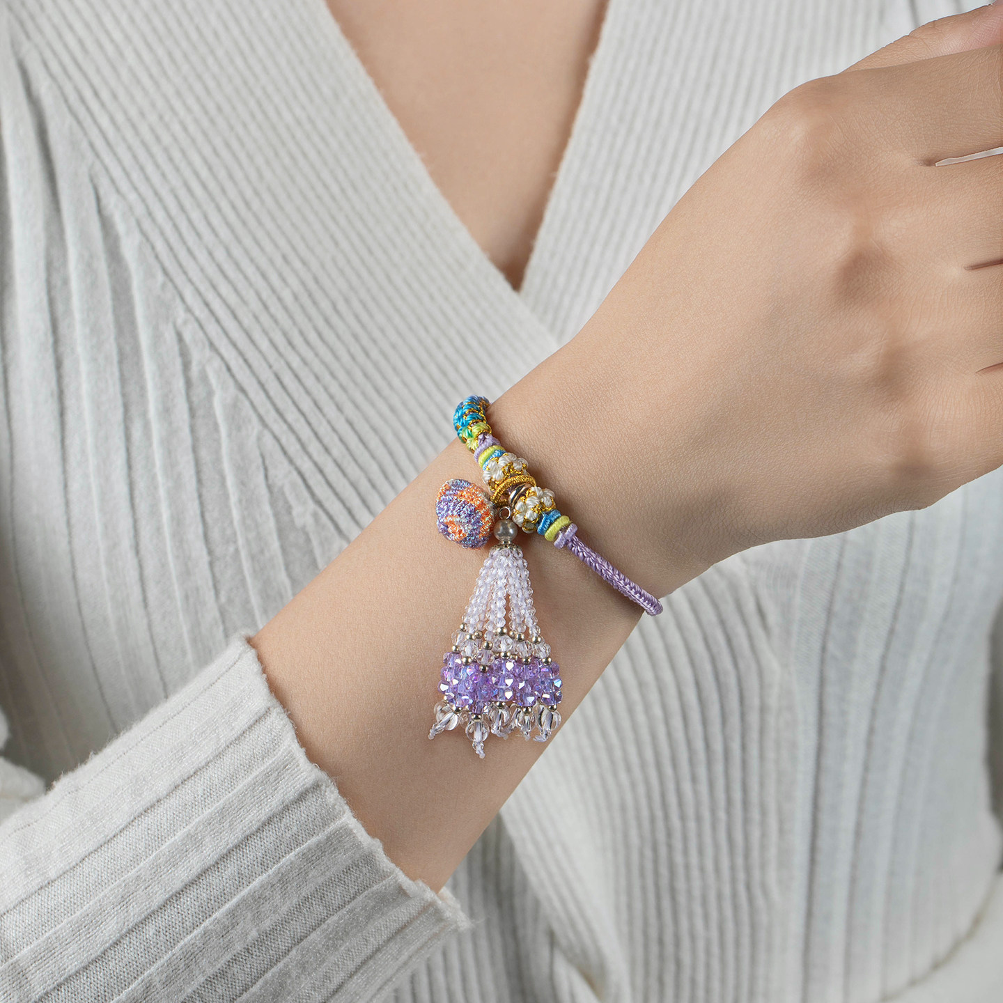 新中式彩色手工编织手绳有球必应diy可穿黄金转运珠女高颜值手链,饰品/流行首饰/时尚饰品新,手链,淘宝优惠券,粉丝福利购,淘宝优惠卷