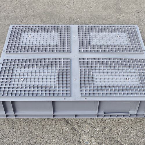 86148塑料周转箱灰色中转箱子物流转运箱收纳胶箱筐800*600*148