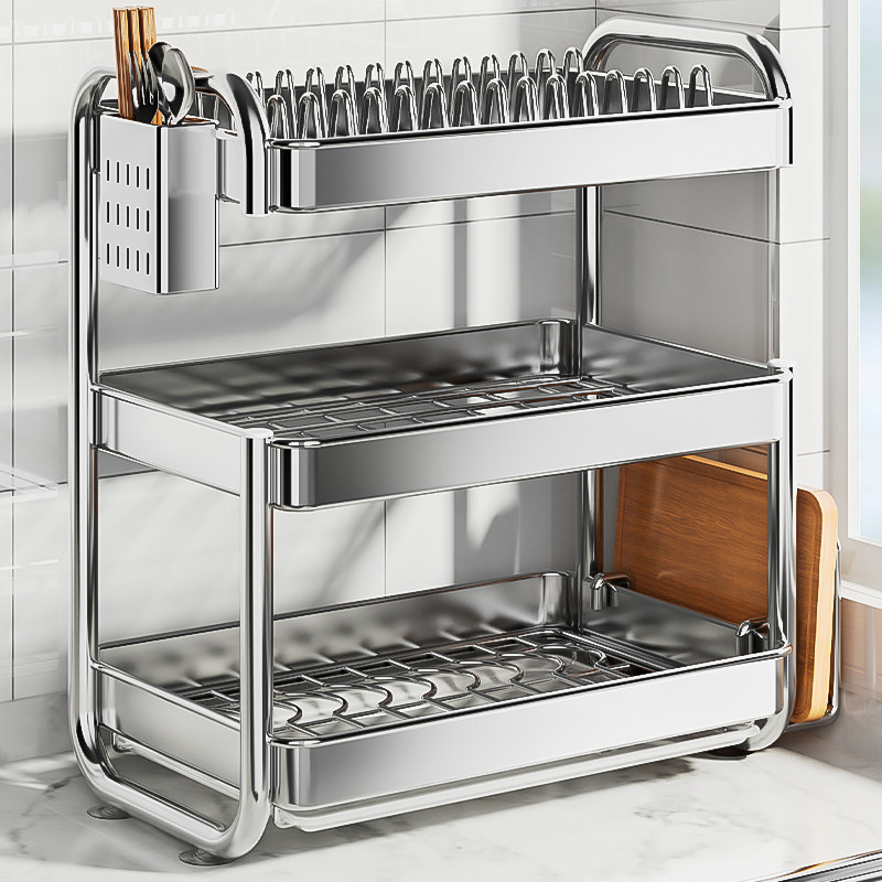 304不锈钢厨房多功能碗碟收纳架置物架沥水放碗盘碗架碗柜碗筷架,厨房/烹饪用具,碗架,淘宝优惠券,粉丝福利购,淘宝优惠卷