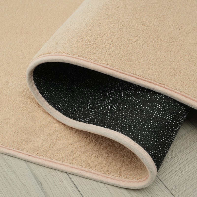 素色圆形地毯短绒卧室化妆椅垫子客厅电脑转椅脚垫可定制室内地垫