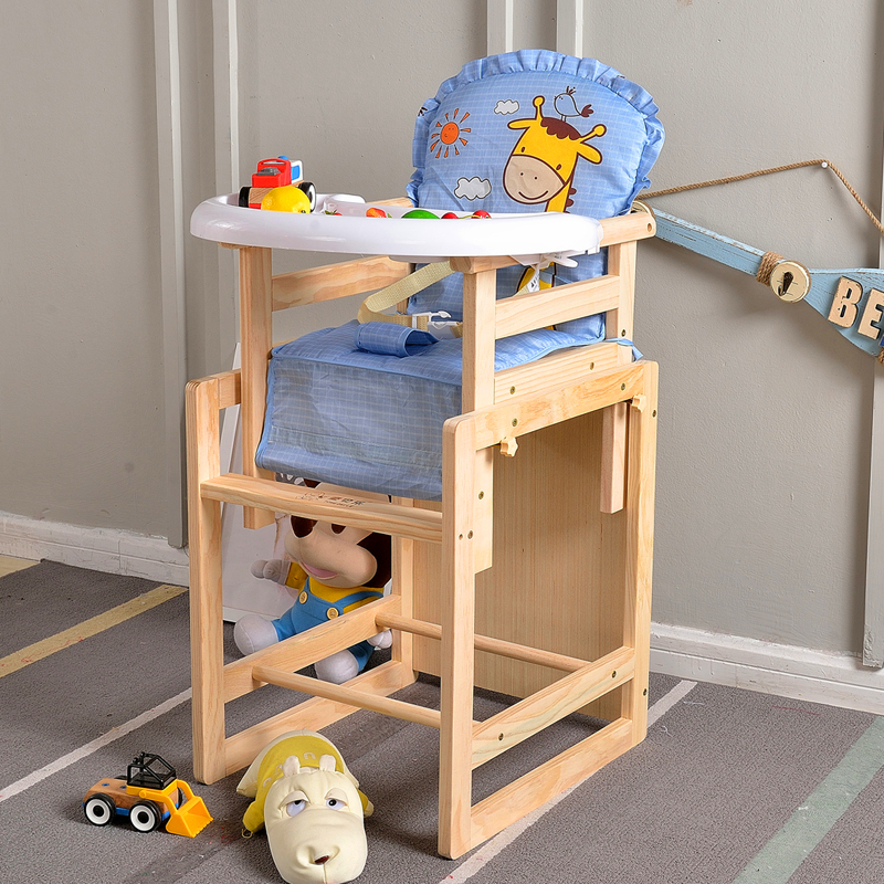 儿童餐椅实木多功能婴儿座椅木质宝宝0-3-6岁小孩子吃饭桌椅两用