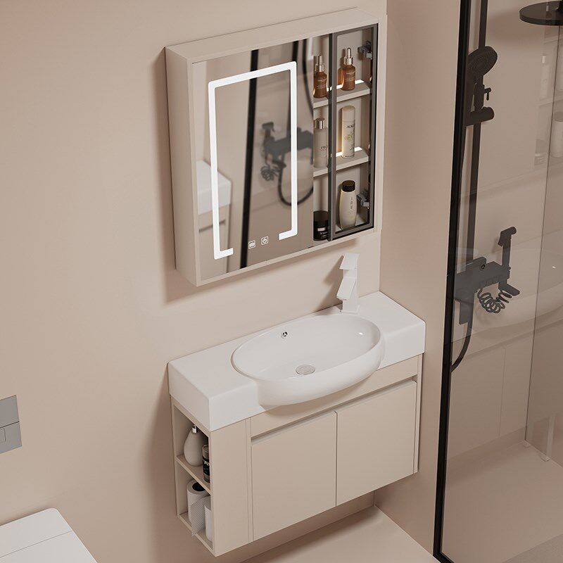 小户型挂墙式洗手盆柜卫生间阳台墙角窄长陶瓷洗脸盆浴室洗漱挂盆