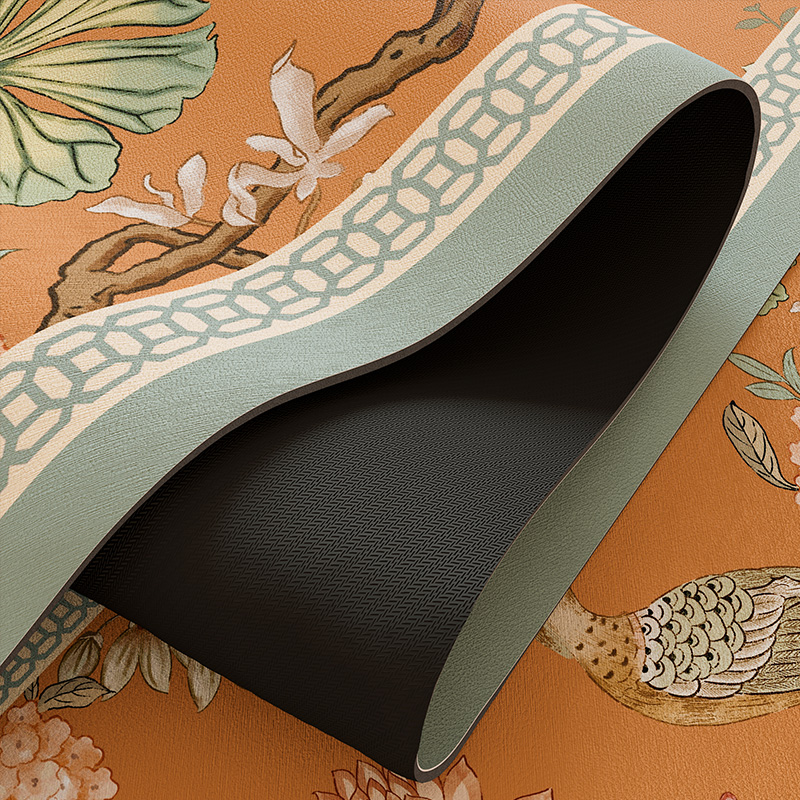 厨房地垫防滑防油可擦免洗地毯整铺免清洗专用吸水防脏脚垫山绣球