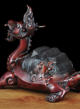 彩铜龙龟摆件家居客厅玄关招财工艺品办公室桌摆设乔迁开业礼品