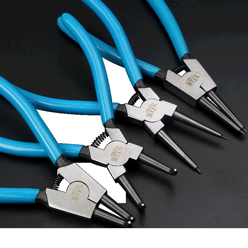 挡圈钳多功能7寸卡环钳卡黄钳内外撑外内直外弯内弯卡簧钳子