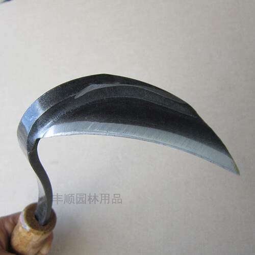农用全钢长颈弯把镰月牙镰手打锄割菜割草镰菜园除草园艺花园庭院