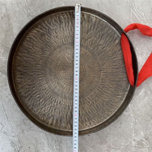 30~32~34~36~40~45~50公分平底平面高边锣老式青铜打磨堂音大锣