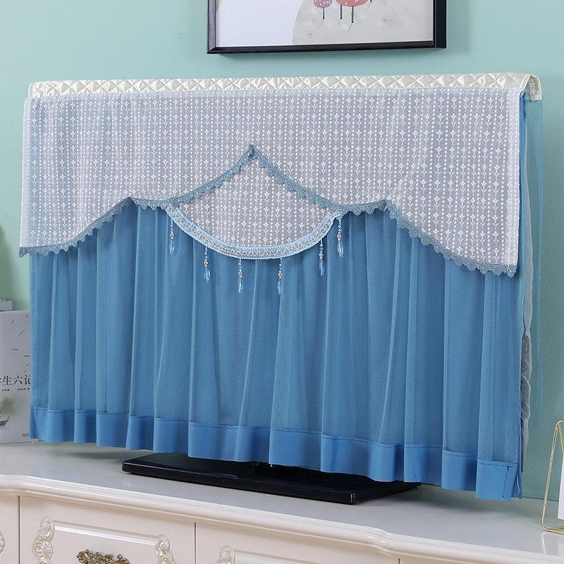 新款液晶电视机防尘罩开机不取电视罩套55寸65挂式75曲面台式蕾丝