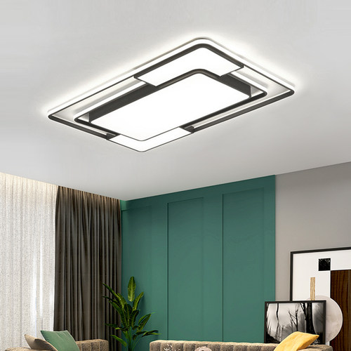 长方形客厅灯2h025年新款现代简约大气卧室led吸顶灯全屋灯具套餐