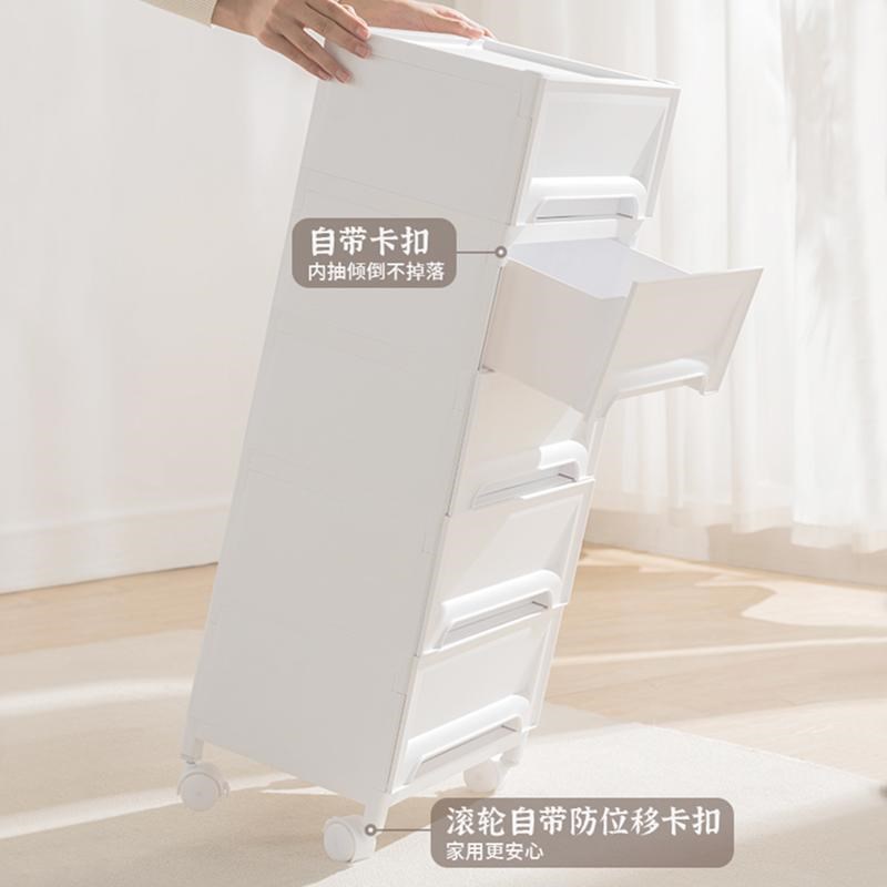 收纳柜抽屉式家用多层可移动小推车置物架卧室床头柜杂物整理箱子
