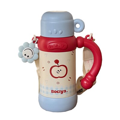 可爱卡通儿童保温杯316不锈钢高颜值女吨吨杯便携式学生吸管水杯