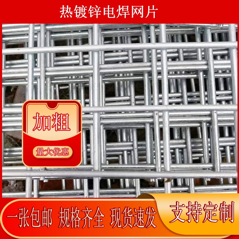 加粗镀锌铁丝小孔电焊网片养殖鸡狗笼建筑钢筋网格钢丝围栏防护网