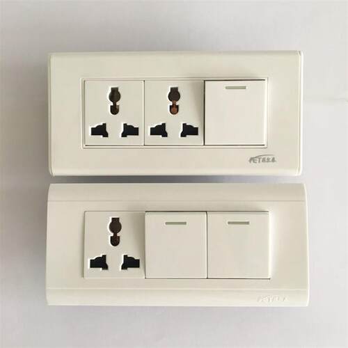 118型墙壁开关插座面板家A用双控一开两插六孔两位组合