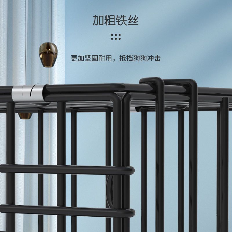 加粗狗笼子小型犬中型犬y带厕所泰迪宠物笼子直发