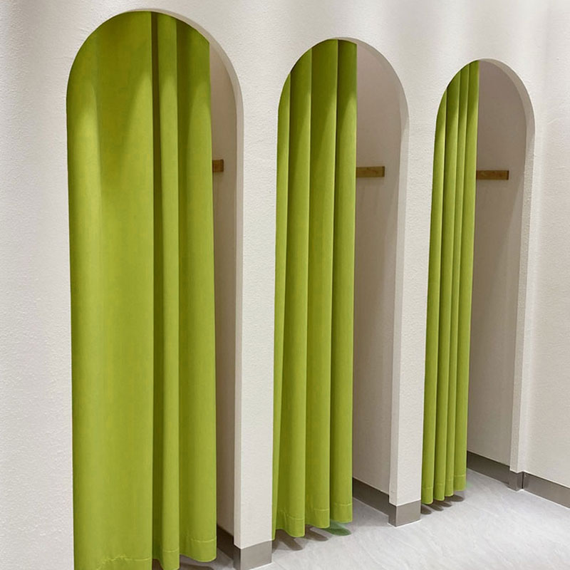 定制高档服装店试衣间门帘更衣室美容绒布艺隔断衣柜背景遮挡帘子