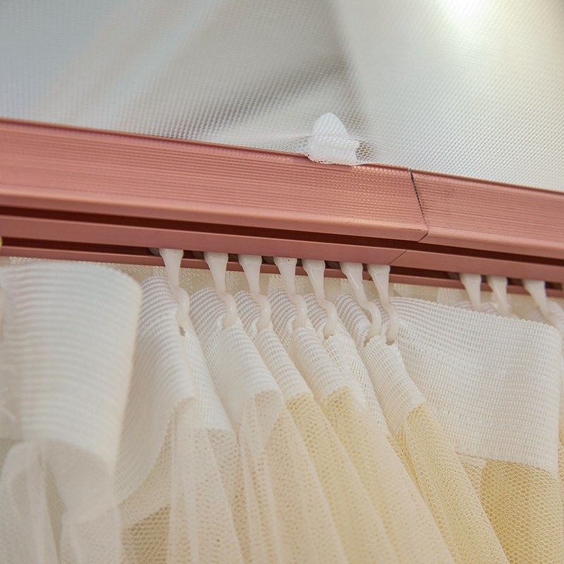 2024新款导轨蚊帐u型轨道家用卧室落地加厚可升降支架加粗免打孔