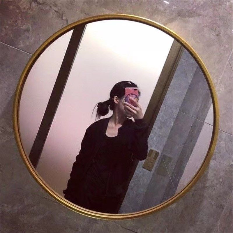 酒店风浴室镜子家用卫生间贴墙免打孔粘贴洗漱酒店化妆镜带置物架,家装主材,浴室镜,淘宝优惠券,粉丝福利购,淘宝优惠卷