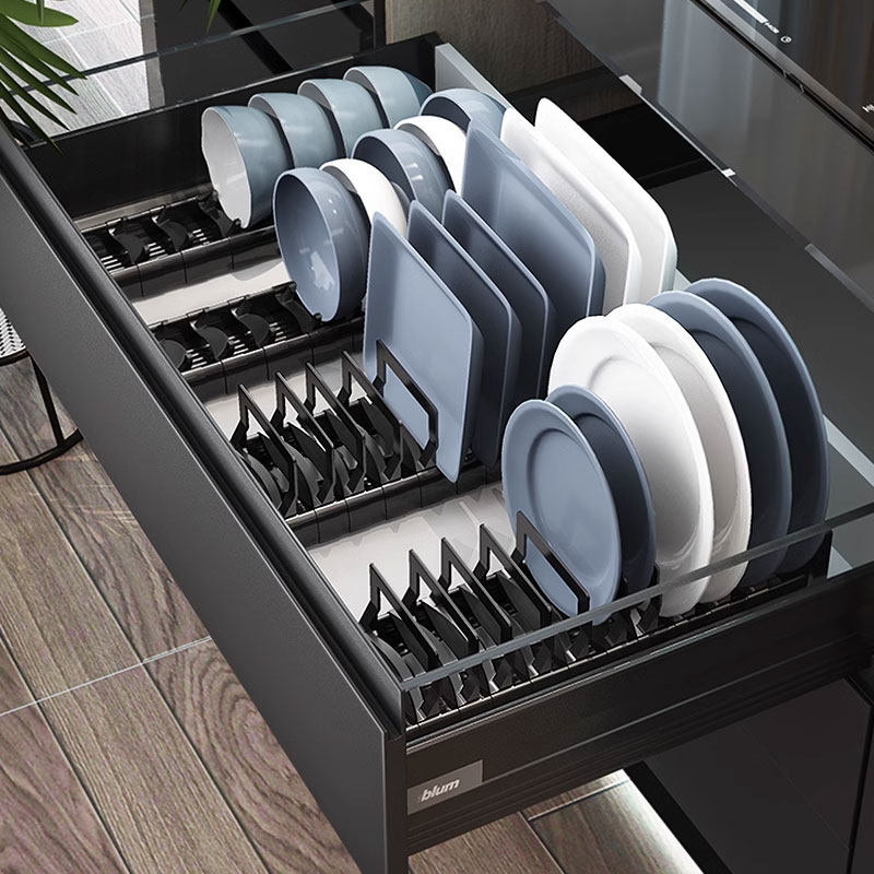 厨房柜内碗盘收纳架抽屉碗架内置碗碟沥水架盘子分隔置物架放碗架,厨房/烹饪用具,厨房清洁/工具套装,淘宝优惠券,粉丝福利购,淘宝优惠卷