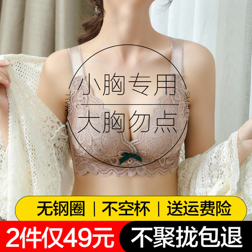 内衣女小a胸聚拢收副乳防下垂调整型上托女士加厚无钢圈文胸罩套