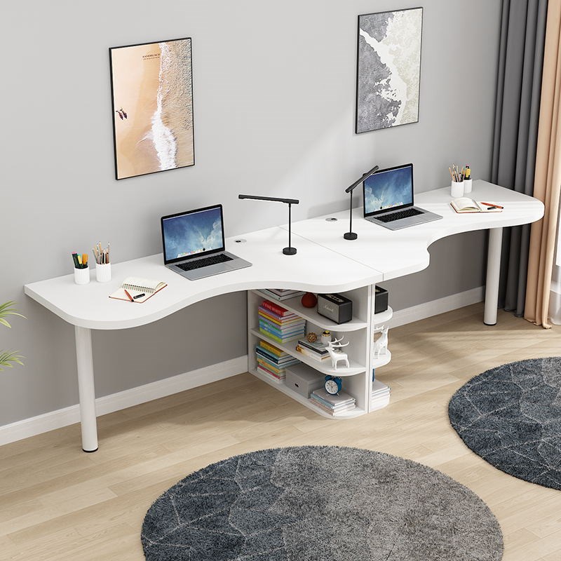 简约现代转角办公桌双人学习书桌电脑桌四人自由组合卡位单人工位