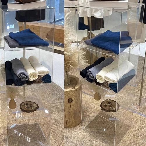 亚克力收纳透明展示柜服装店鞋子包包饰品多层展示架置物陈列货架