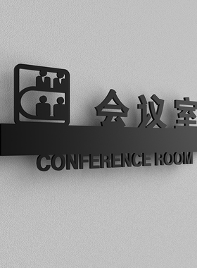 黑色公司办公室部门n科室门牌标识牌温馨提示指示牌标志牌不带木