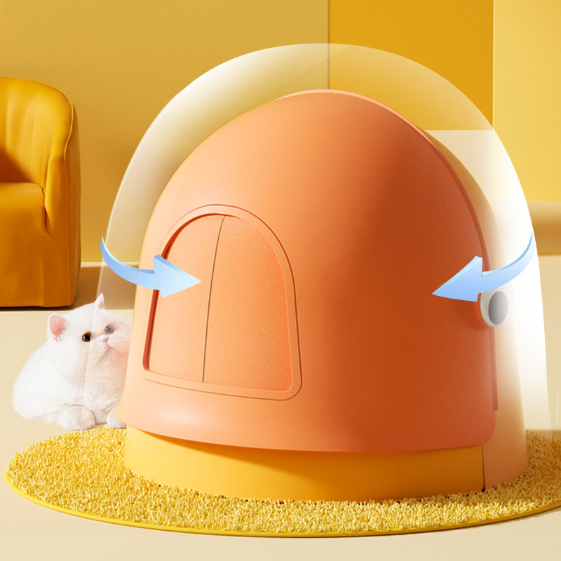 萌萌鸭翻盖式猫砂盆全封闭超大号隔臭H布偶英短猫咪厕所猫屎猫尿