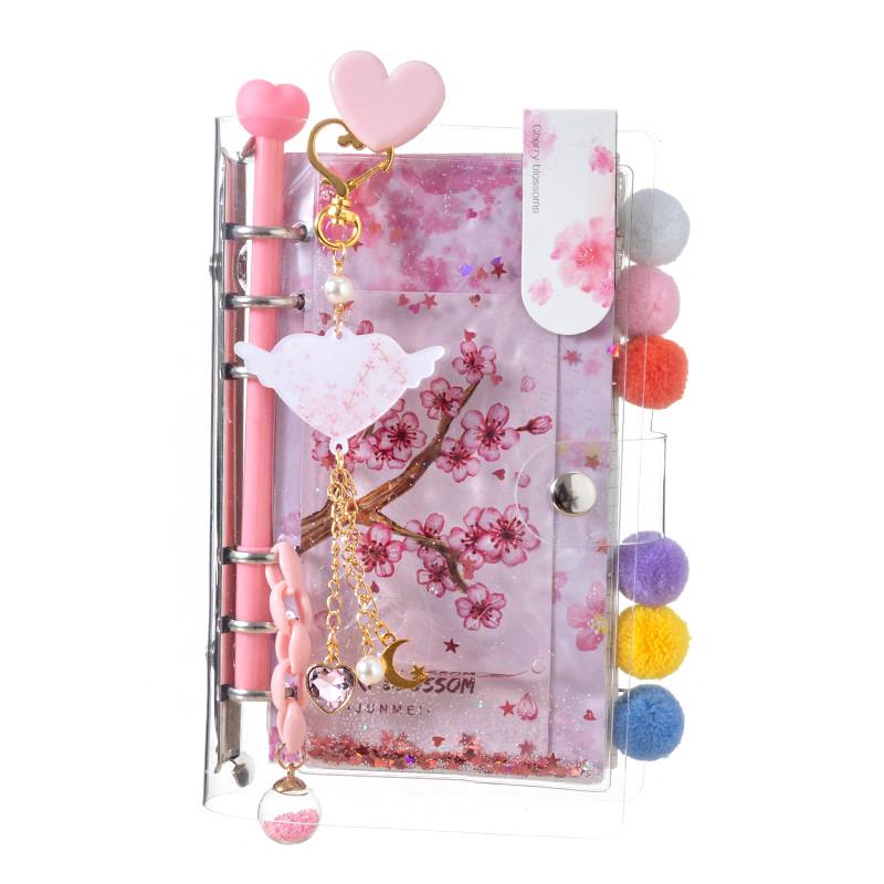 流沙手账本豪华版彩页日记本女生款闺蜜秘密笔记本子记账本可爱