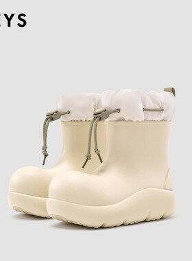 BEYS小丑鞋防水雪地靴女款2025新款冬季加绒加厚防滑厚底靴子棉鞋