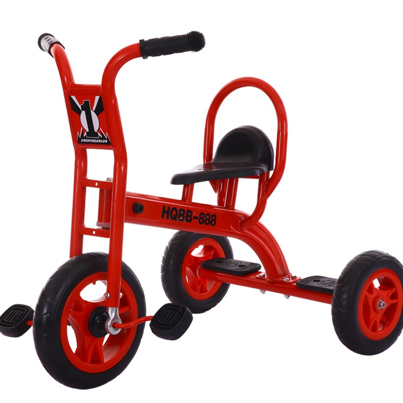 幼儿园2-8岁三轮车幼教童车脚踏双人互动宝宝小孩玩具车