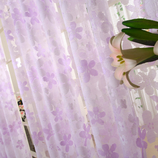 田园清新透气镂空白纱帘窗纱 卧室客厅隔断花定制成品窗纱帘