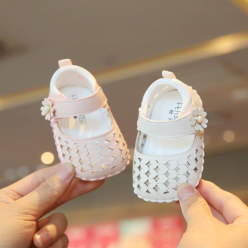 春夏季新款女宝宝镂空单鞋3-7-10个月婴幼儿软底学步小童公主凉鞋