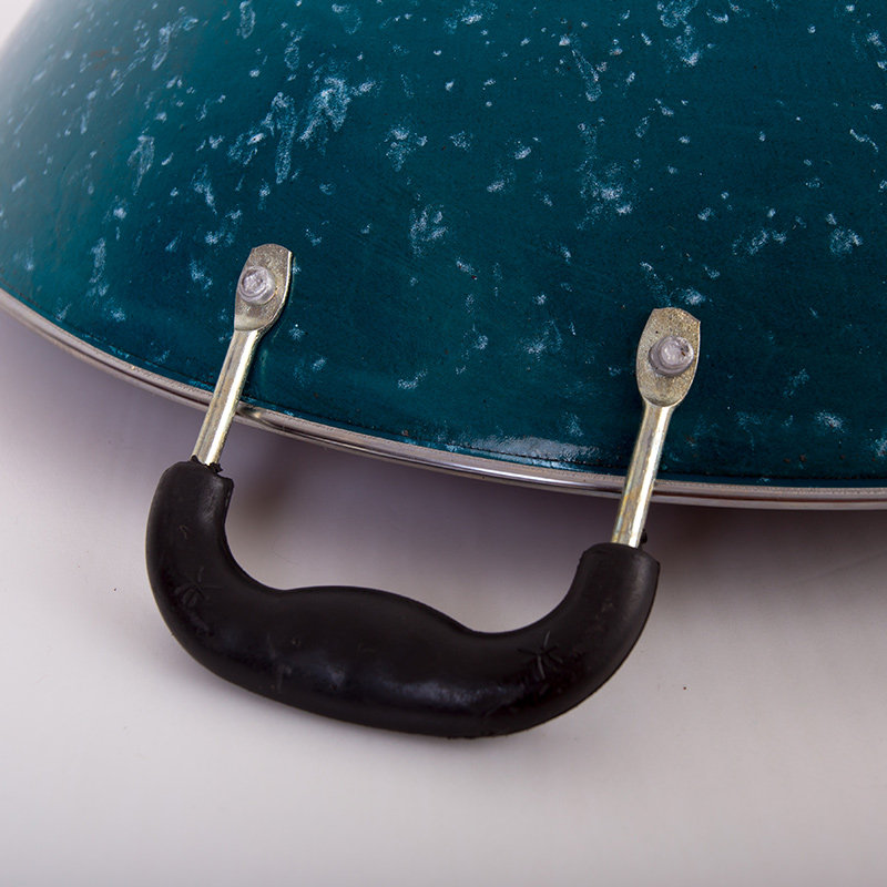 炒锅铁锅 无涂层 传统老式双耳生铁锅无油烟燃气铸铁炒菜锅配锅盖