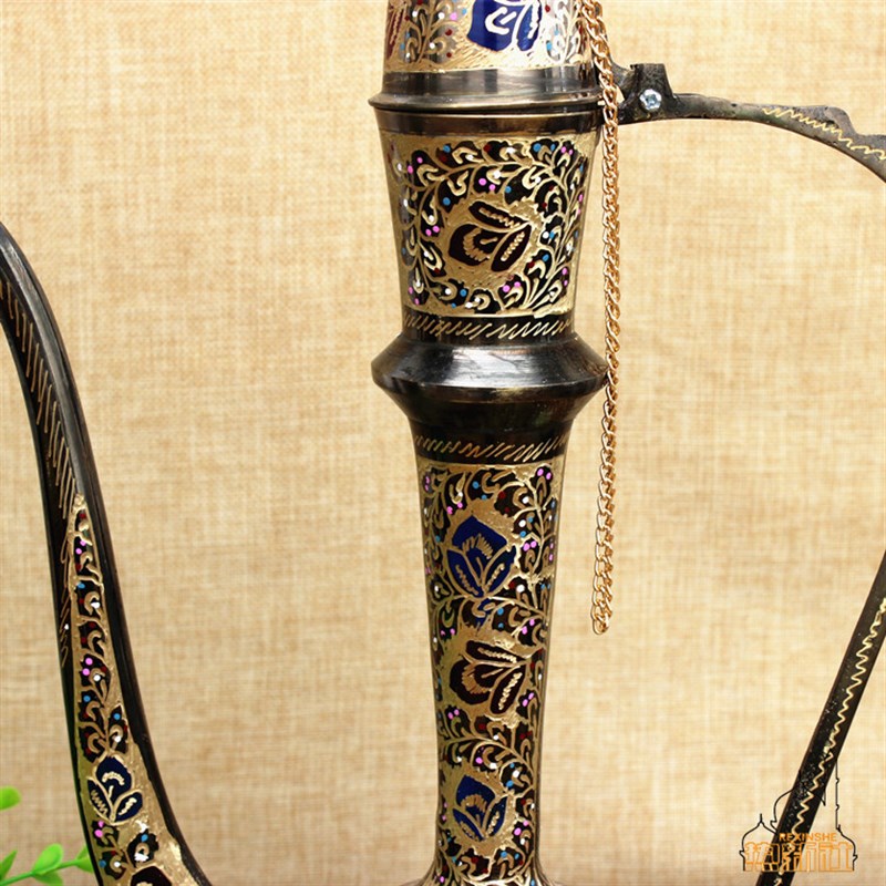 巴基斯坦铜器全手工制作大酒壶新疆饭店装饰摆设壶花瓶