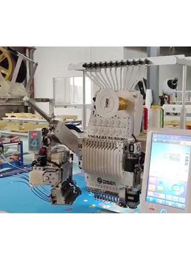 特种绣花设备12亮珠片金片加绳绣绣花机头巾长袍电脑刺绣机DISEN