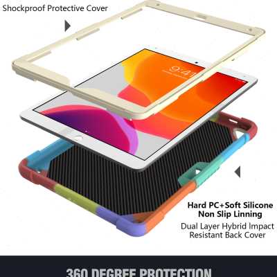 新款彩色蝴蝶支架i-Pad7th/8th/9th 10.2二合一平板保护套