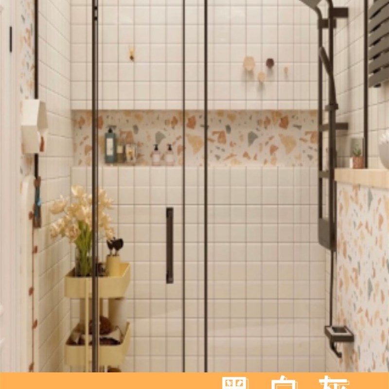 北欧风格家装纯色黑白灰格子砖z厨房卫生间浴室餐厅墙砖防滑瓷砖
