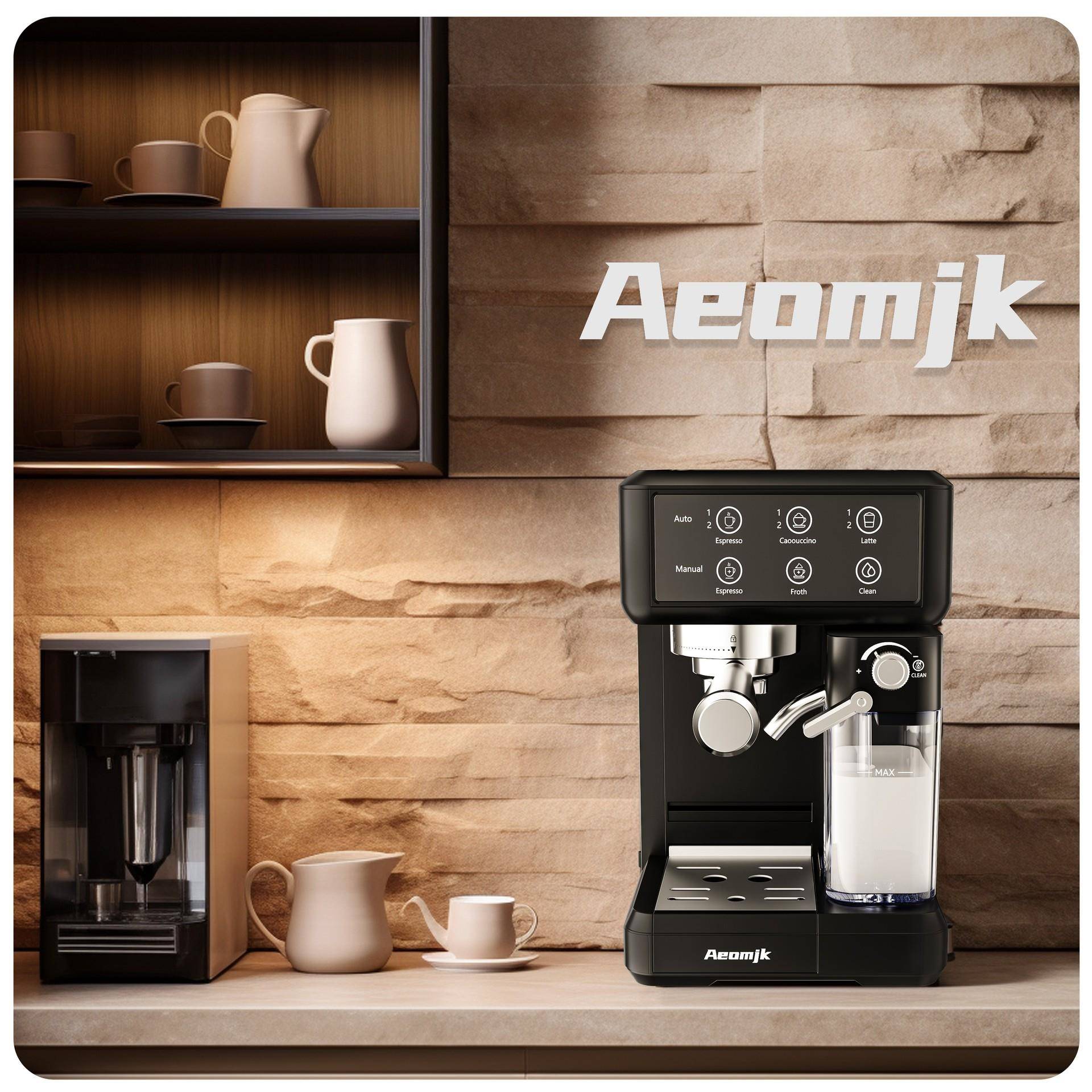 跨境美规家用意式浓缩咖啡机萃取半全自动打奶泡带奶箱打奶功能